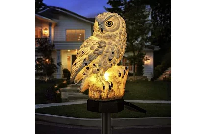 Lampa de grădină solară – bufniță