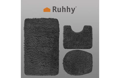 Covoare de baie – set de 3 bucăți - gri