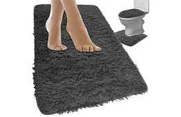 Covoare de baie – set de 3 bucăți - gri