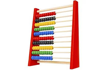 Război de numărat cu mărgele din lemn pentru copii