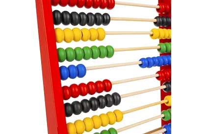 Război de numărat cu mărgele din lemn pentru copii