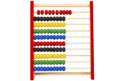 Război de numărat cu mărgele din lemn pentru copii