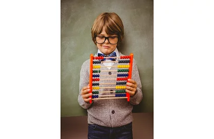 Război de numărat cu mărgele din lemn pentru copii