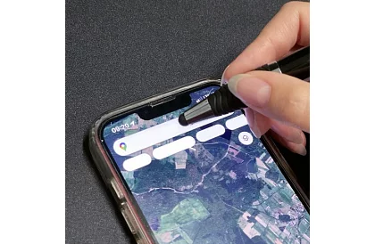 Set de 6 stilouri cu vârf - 3 x albastru + 3 x negru